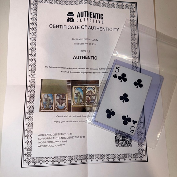 Tiffany & Co. Blue-Backed COLLECTORS ITEM Decorative Playing Cards - Picture 6 of 8